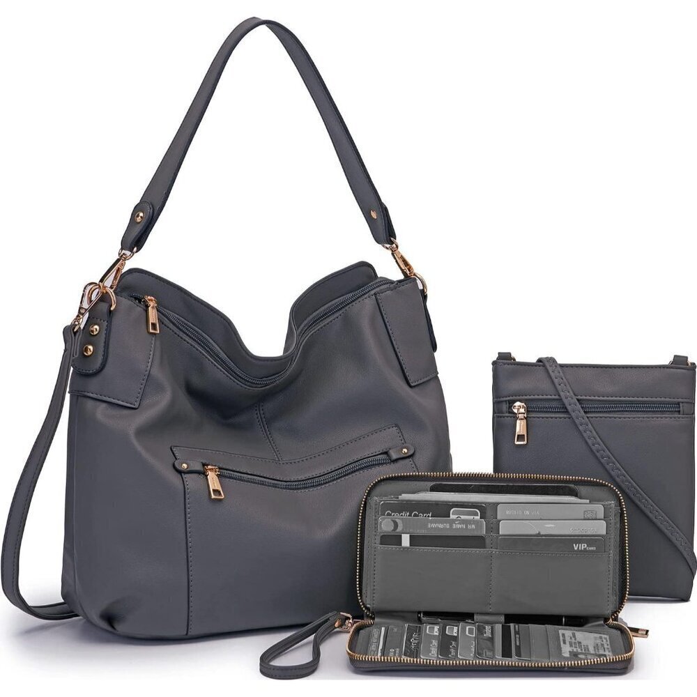Large Crossbody Bags Ladies Shoulder Handbags Purse and Wallet Set for Women Tot